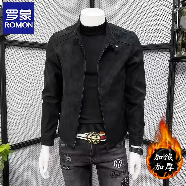 罗蒙外套男春秋冬2025新款高级感潮牌冬装上衣服男款痞帅潮流夹克