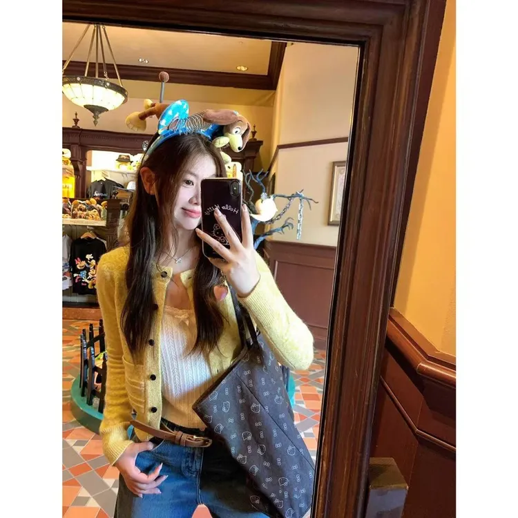 【心情专属】特调咸柠 慵懒风针织开衫女显瘦上衣毛衣C 9561#
