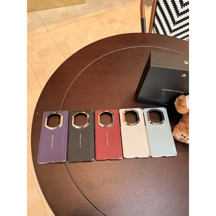 适用于华为Matex7 电镀字母磁吸中轴折叠手机壳 中轴单后壳