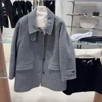 闪闪兒 元 韩国设计师T**TUDEMENT  翻领加棉羊毛大衣 9584