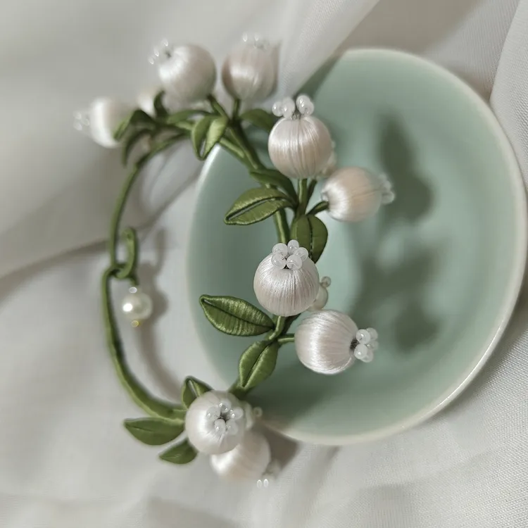 原创浆果球缠花手环【手工定制款】仙女可爱手作森系纯手工