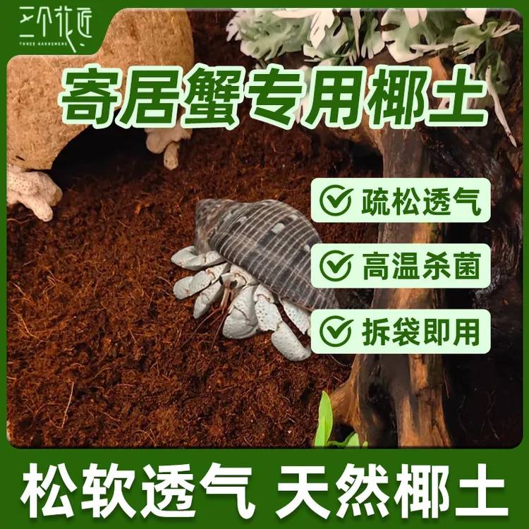 乌龟寄居蟹专用天然椰土保湿保温冬眠爬宠专属寄居蟹椰土