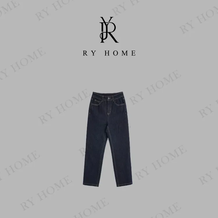 【容雨RYHOME】四面弹直筒法棍牛仔裤 253K2683