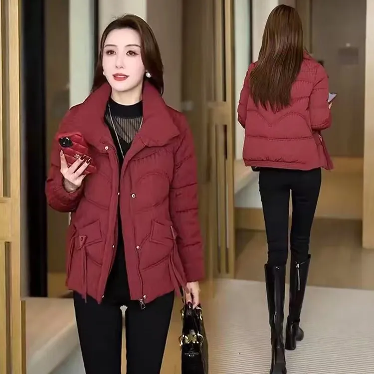 棉服女款爆款2025新款棉袄冬季加厚立领棉衣韩版宽松短款保暖外套