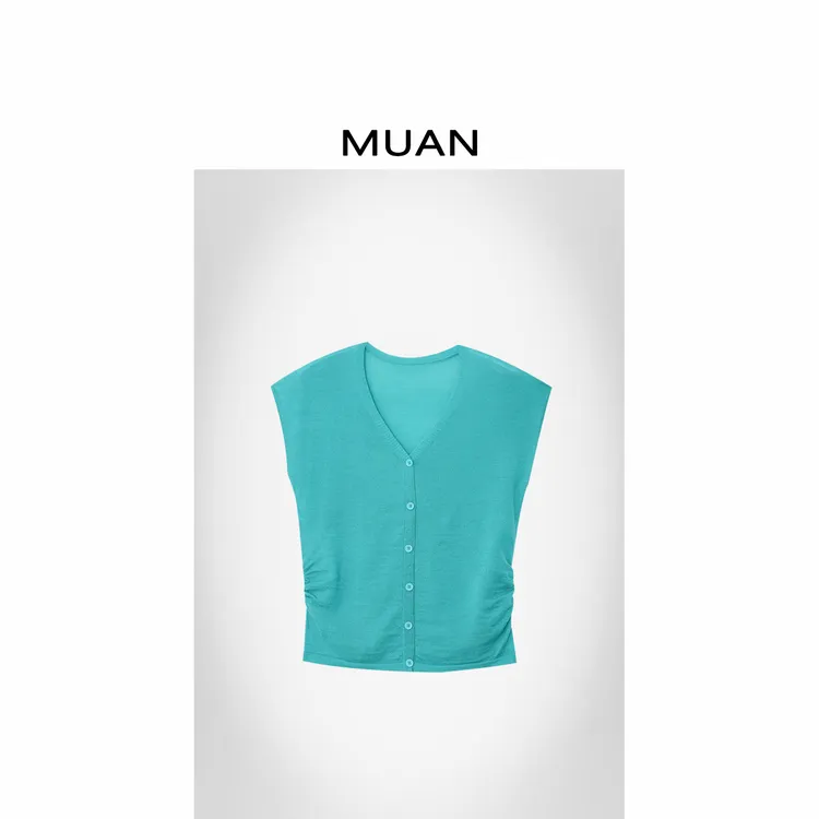 木岸MUAN:《调色师马甲》定制宽松百搭简约高级马甲上衣DG3-117