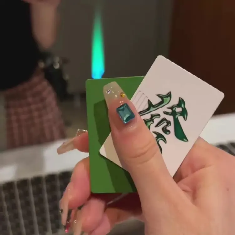 网红渐变闪灯双火打火机高级感高颜值私人定制男士礼物夜光