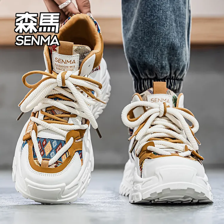 SENMA/森马男鞋春季高帮运动休闲鞋青少年户外运动防滑登山老爹鞋商品图