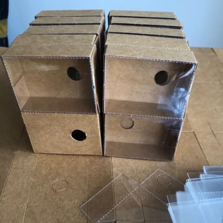 牛皮纸定制蟋蟀盒蛐蛐盒白虫打包发货盒保护蟋蟀抓花