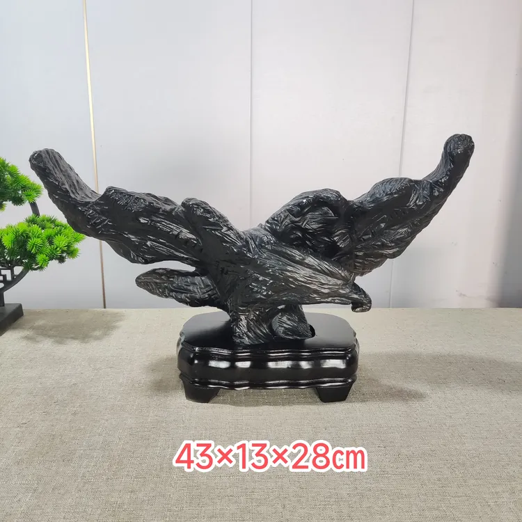 灵璧石雄鹰象形石纯天然一等品奇石摆件原石雕刻产地办公黑色正宗