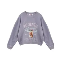 春秋薄绒款女士套头圆领卫衣潮流联名