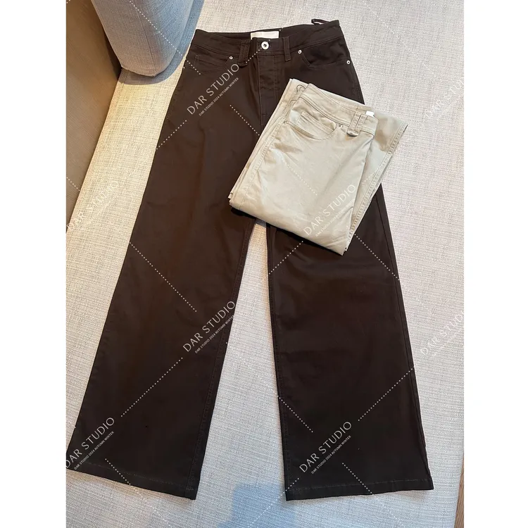 DAR STUDIO 深圳货【纸皮裤】2025秋季新款简约百搭阔腿休闲裤88565