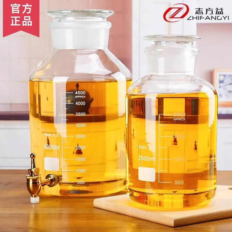 高档泡酒玻璃瓶加厚密封罐大酒坛带龙头装酒酒罐空瓶专用酒瓶容器