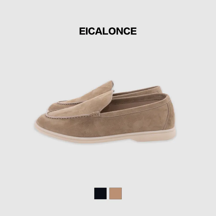 意卡伦萨 Eica lonce 男款羊皮透气平底轻便休闲百搭乐福鞋80178