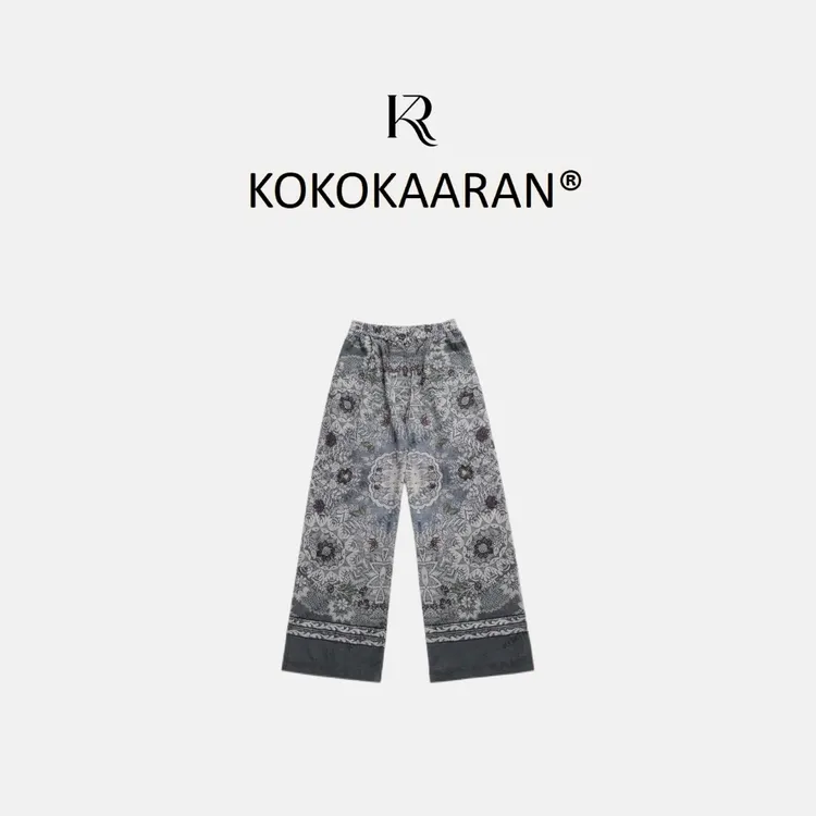 kokokaaran/可可咔伦 富婆裤 100亚麻高腰显瘦阔腿休闲裤SH250292