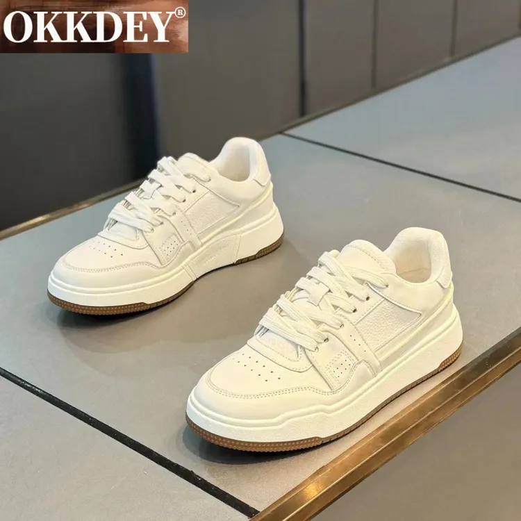 okkdey潮流百搭小白鞋男时尚潮牌低帮运动休闲滑板鞋