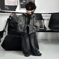 【现货】2025秋新款韩版迷彩连帽外套上衣时尚洋气男童装宽松52021