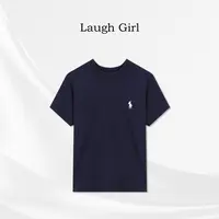楚楚君 Laugh girl【刺绣小马】圆领小马刺绣百搭短袖T恤TL531079J
