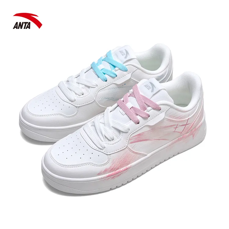 安踏板鞋女款定制小白鞋冬季新款爆款低帮厚底百搭ins学生休闲鞋