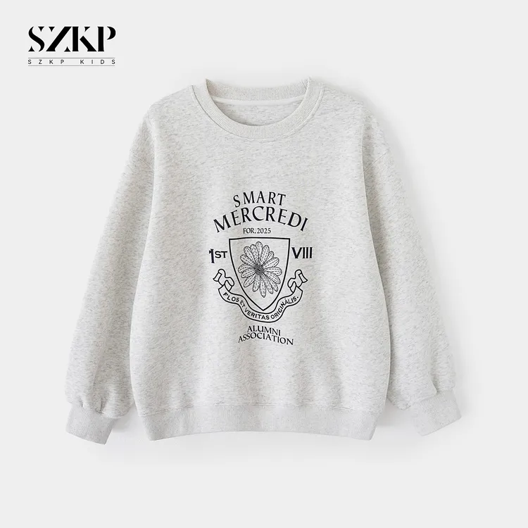 SZKP女童秋装2025新款长袖卫衣中大童洋气上衣儿童衣服BGYQ552432