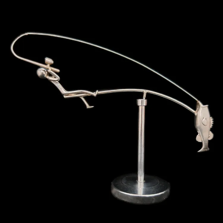 【手工制作】创意桌面摆件新颖独特礼物礼品渔夫平衡雕塑