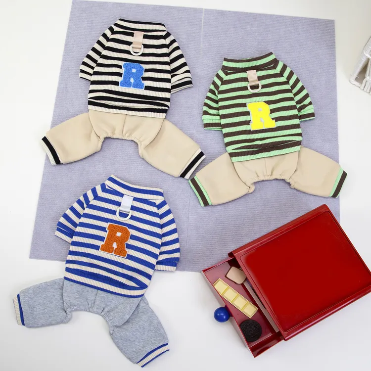 宠物衣服狗狗衣服宠物服装秋冬宠物四腿卫衣25条纹休闲