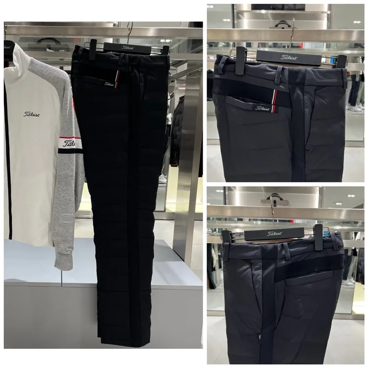 T家新款外贸原单高尔夫服装男长裤25冬季防寒保暖羽绒百搭时尚