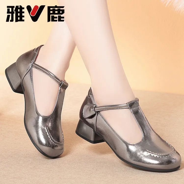 【雅鹿】夏季新款包头凉鞋舒适透气中空女士凉鞋低跟百搭外穿女鞋子