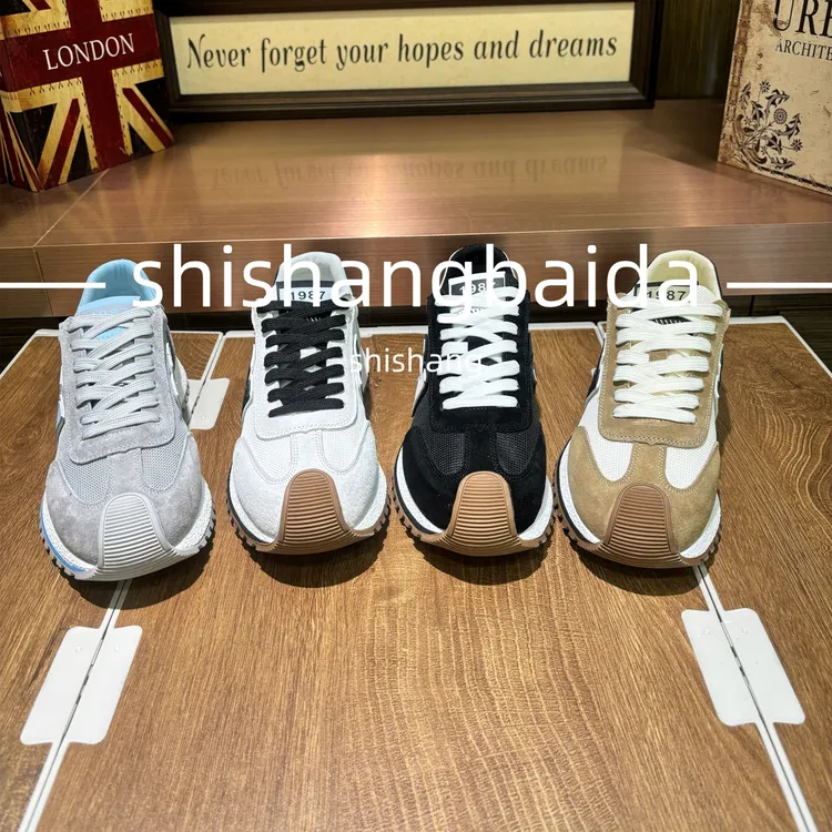 【皮鞋码】早春新款皮网拼接休闲舒适厚底轻便个性男款潮鞋