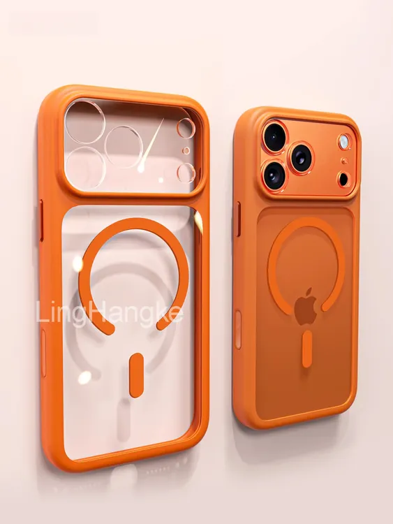 高级感磁吸透明升级精孔适用iPhone17promax手机壳防摔17pro/17硬