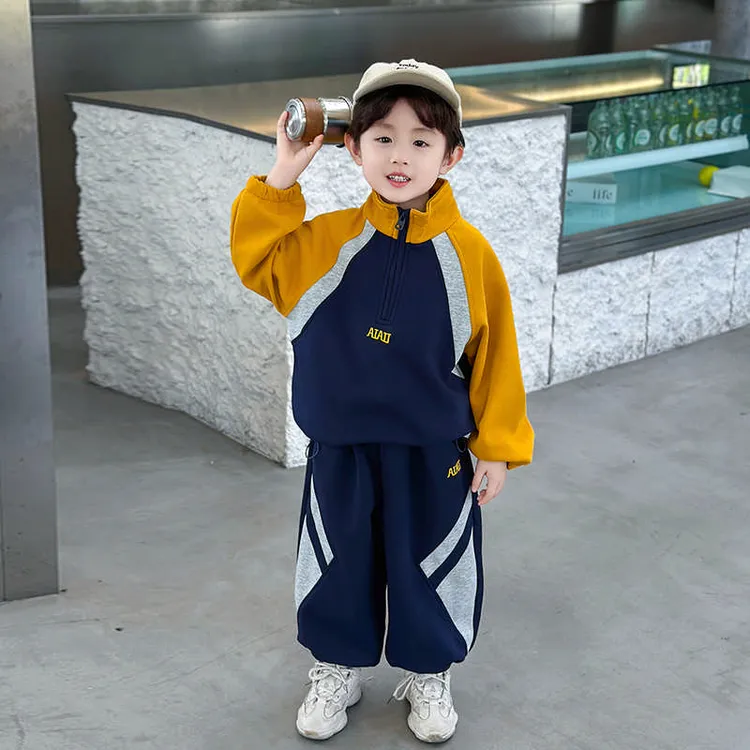 男童秋装套装2025新款帅气宝宝衣服儿童春秋运动休闲卫衣两件套潮