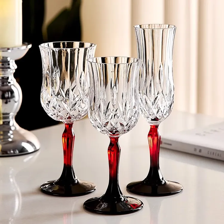 高级感轻奢高档水晶红酒杯家用醒酒器香槟高脚杯创意葡萄酒杯