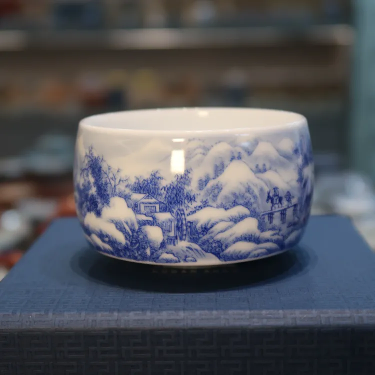 【泓璟】九段烧九段妙手雪景山水禅定杯150cc（拍前询价）