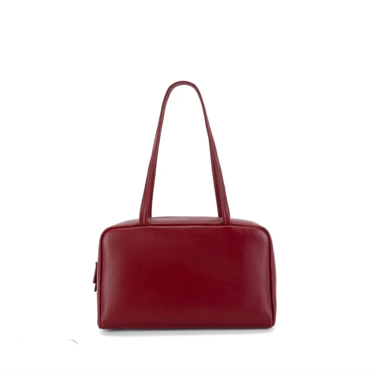 SHANGIM轻奢~保龄球[内外全羊皮]单肩手提大容量通勤休闲女包