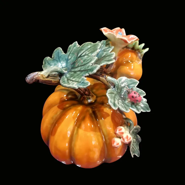 陶瓷南瓜黄金万两招财开业新房乔迁礼物客厅前台玄关电视柜摆件