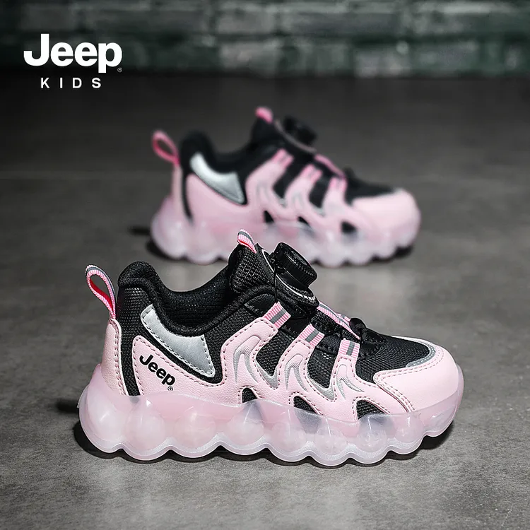 【断码清仓】jeep休闲童鞋女童减震耐磨跑鞋防滑减震透气儿童运动鞋