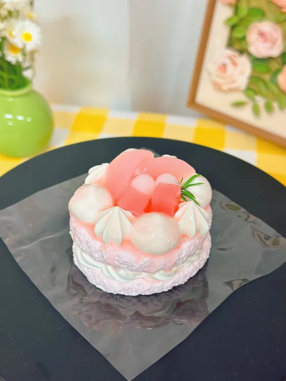 TTB 蜜桃奶油小蛋糕【奶油泥】捏捏玩具【默认微瑕不退不换】