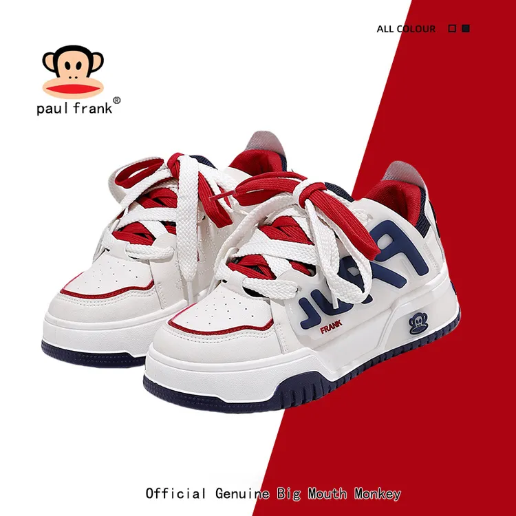 大嘴猴女鞋多巴胺2025秋冬板鞋厚底休闲舒适面包透气小白鞋百搭