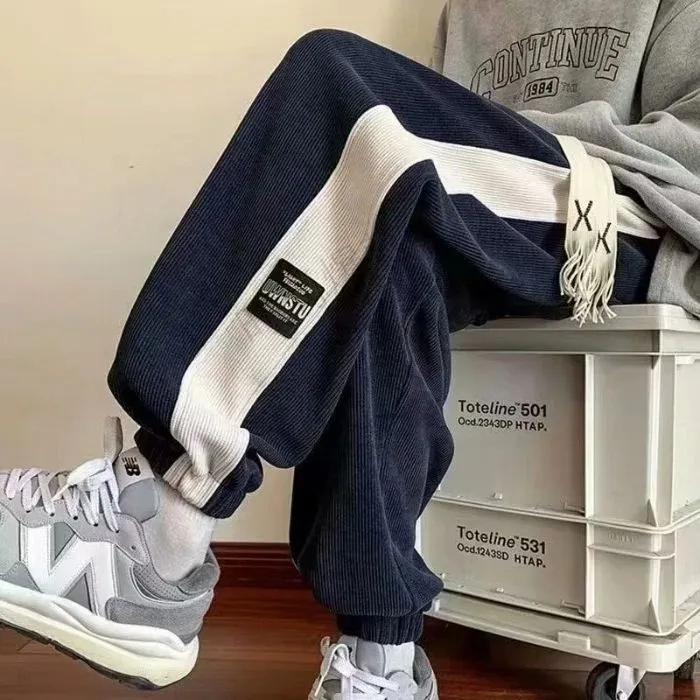 卫裤男春秋冬季2025新款2025年新款青少年运动裤潮流休闲裤子