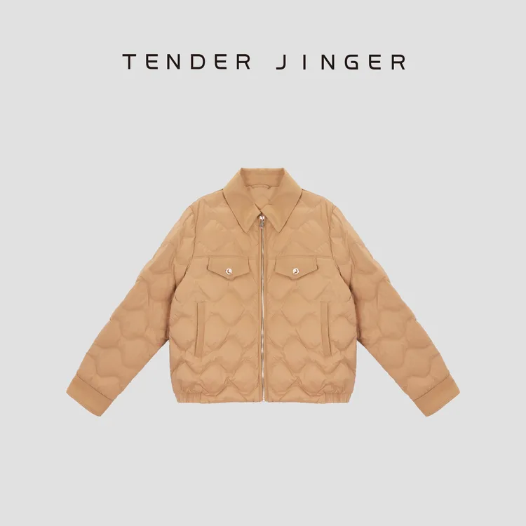 Tender Jinger气质通勤翻领短款鹅绒服T54SHX41361
