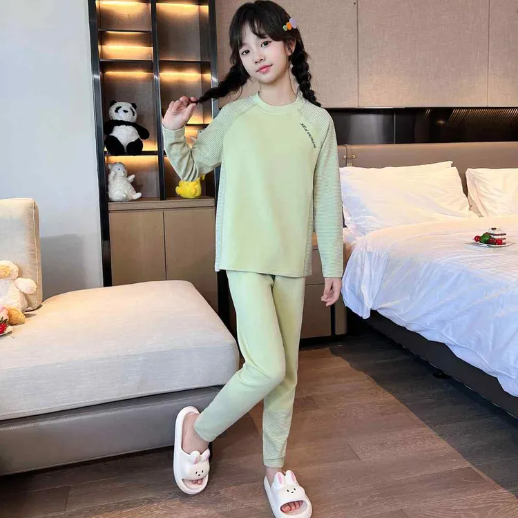 女童保暖内衣套装新款秋衣秋裤中大童儿童防寒秋冬季居家打底内穿