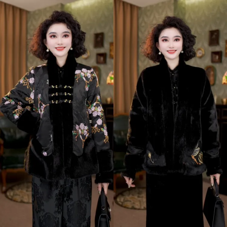 新中式国风2025冬季新款加厚保暖洋气复古高档外套LY-G9328