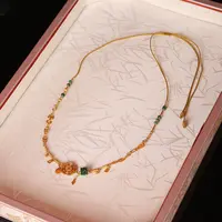 『乐小福』18K金翡翠项链多样发货