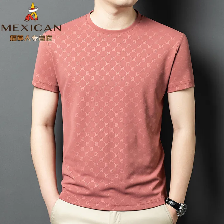 Mexican/稻草人短袖t恤男士冰丝透气凉爽速干弹力大码体恤夏季新