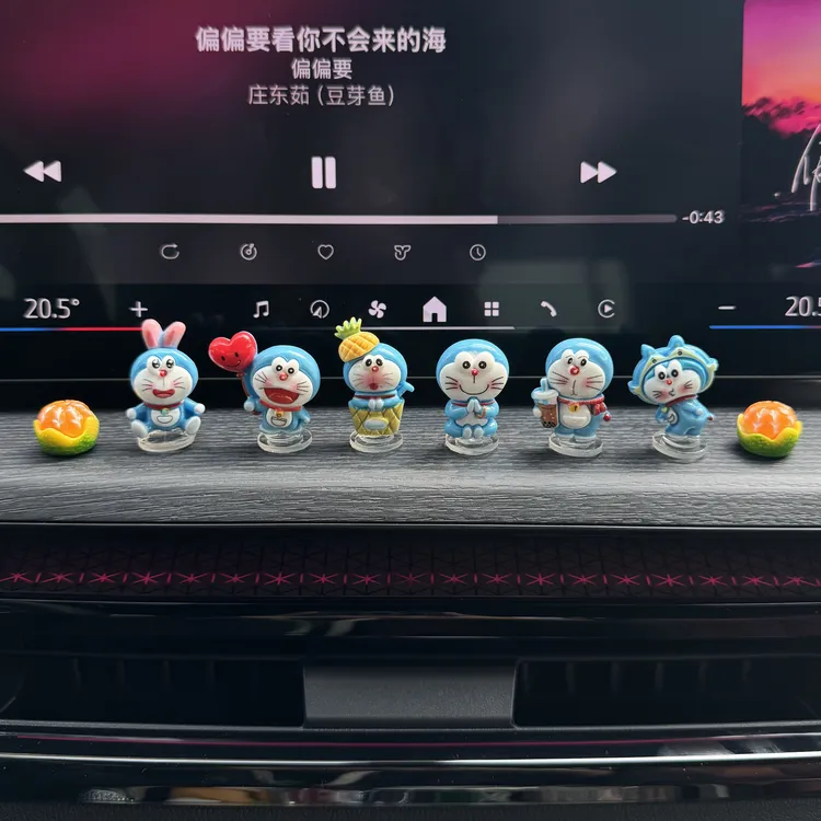 哆啦A梦车载摆件汽车电动车装饰品小摆件车内饰品汽车中控台装饰