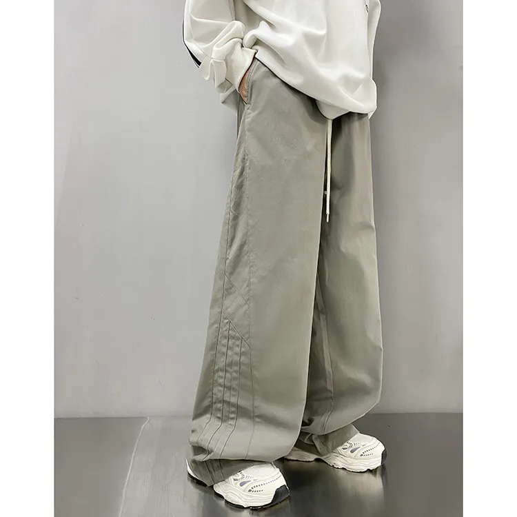 秋季韩版休闲美式工装高街直筒百搭显瘦显高高腰工装裤长裤2583