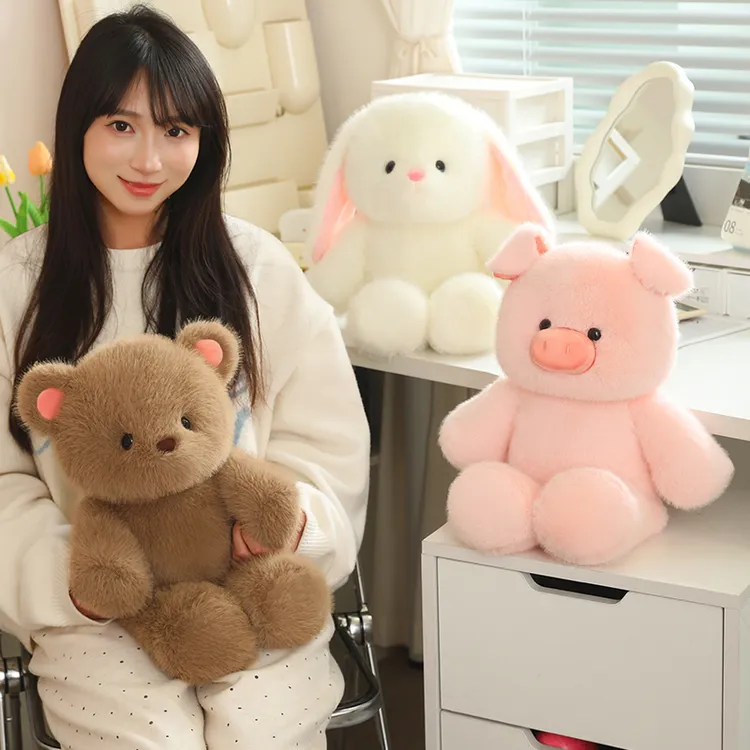 正版可爱小熊会跑步的西高地玩偶呆萌小兔跑跑公仔毛绒娃娃情人节