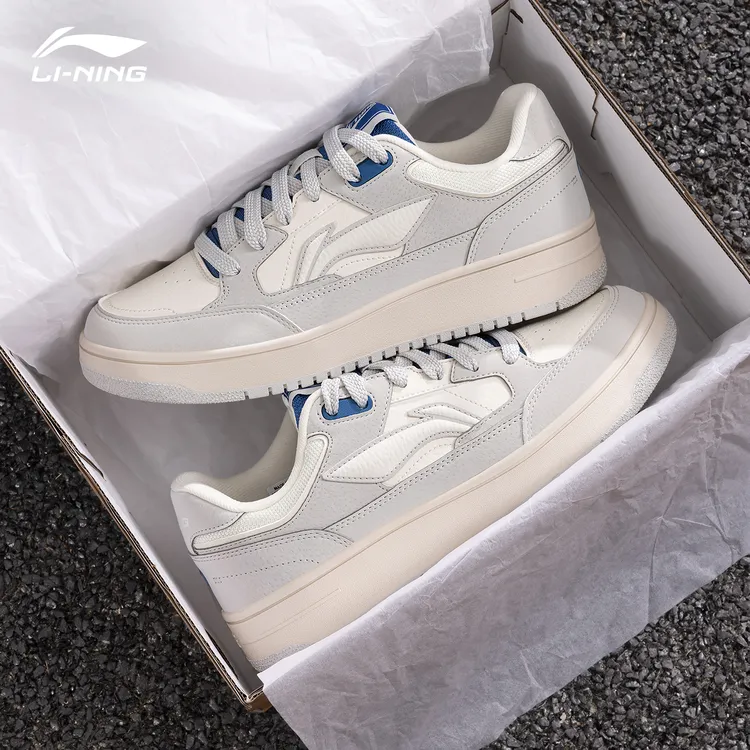 李宁天迹板鞋男鞋秋季新款轻量回弹时尚街头百搭运动学生休闲鞋男