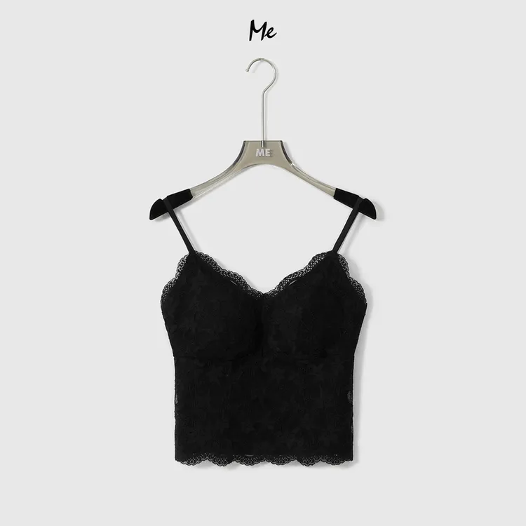 ME【花浪蕾丝美背（含胸垫）】裸肤感高承托百搭时尚吊带背心MESA1234