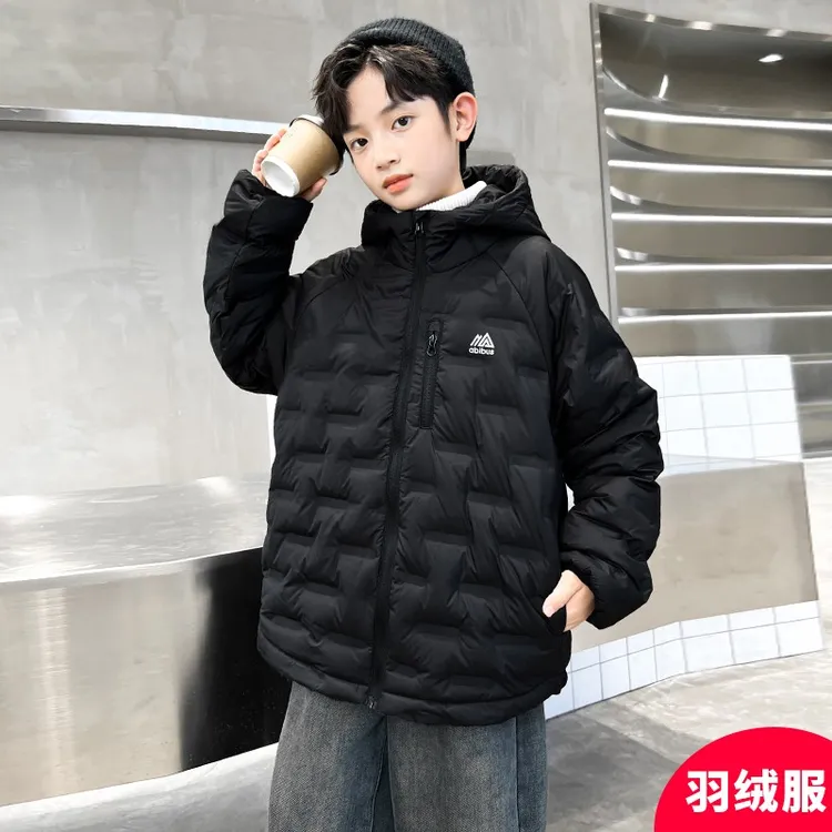 巴拉优选男童冬装轻薄羽绒服2025新款中大童男孩冬季加厚