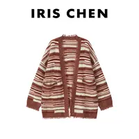 IRIS CHEN 土耳其 25秋冬“真丝羊绒700g羊毛马海”针织外套25WT672